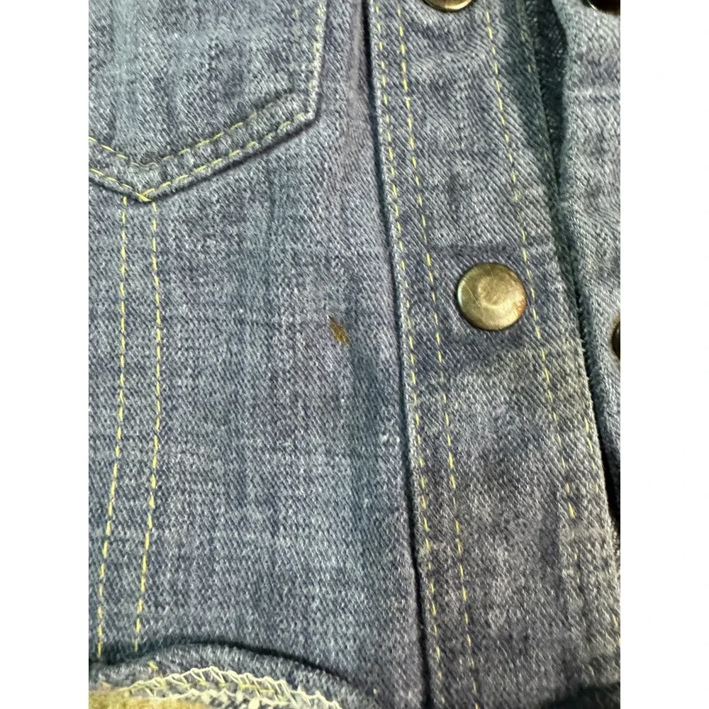 Vintage Denim Jacket‎ Kids Embroidered Western Tipi Indian Sun Toddler size 2